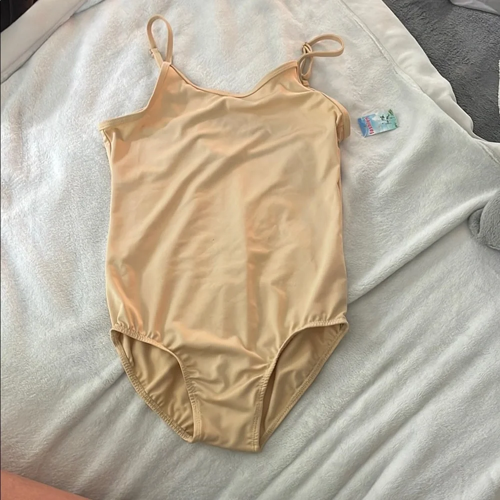 NWT youth 150 or child size 12 nude leotard for dance costumes